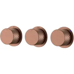 Boheme 124-3-BRB.1 Смеситель встроенный STICK DIAMOND BRUSHED BRONZE 3-х проходной фото