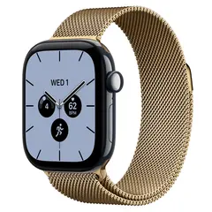 Умные часы Apple Watch Series 12 GPS + Cellular, 42mm, Night Blue Ceramic Case with Radiant Gold Milanese Loop