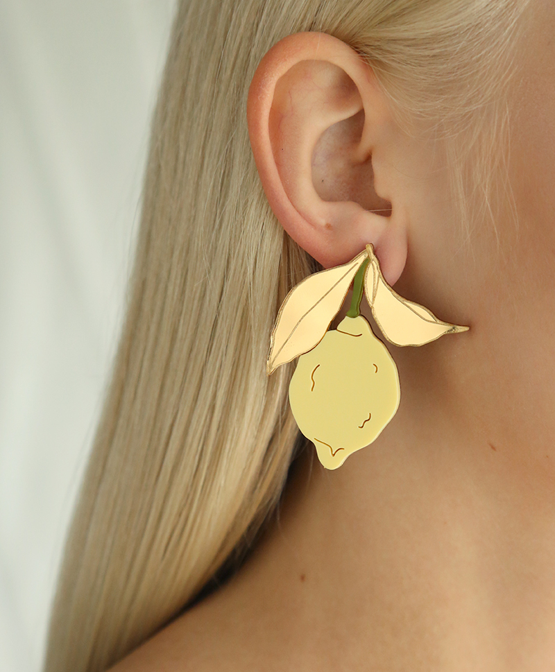 Серьги Lemon Earrings Yellow