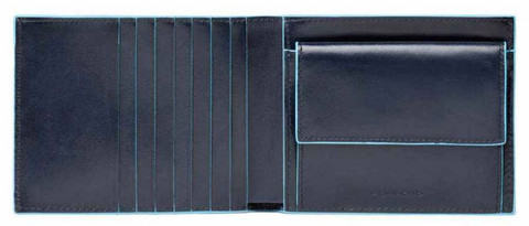 Кошелек мужской Piquadro Blue Square, синий, кожа натуральная (PU1239B2R/BLU2)