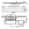 Viega Advantix Basic 753207 Set душевой лоток (нерж.сталь) 750 мм в комп. с сифоном 0.5 л/сек, ножками, дизайн решеткой под плитку ER13 мод. 4983.20