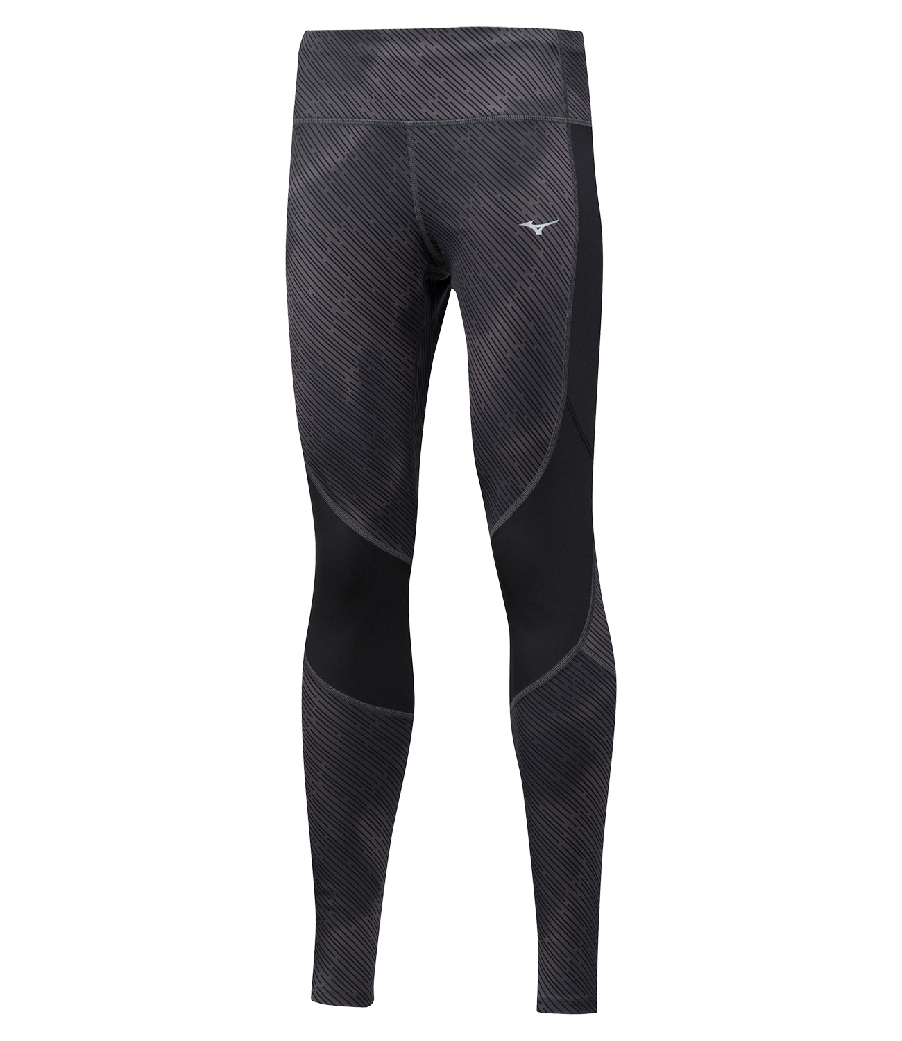 Mizuno Impulse Printed Long Tight беговые тайтсы женские серые
