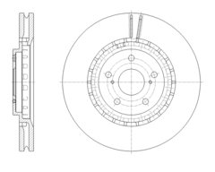 Диск тормозной вентилируемый G-brake  GR-21832