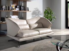 Диван 2-х местный 6145/KF2157-2P-M5652 кожаный с декоративными подушками