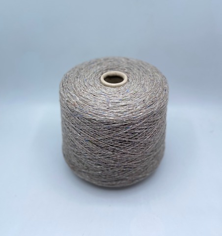 Filcom, Alba tweed plus 3/15 500м. 50%Кашемир 35%Шелк 15%Меринос, Серо-бежевый,твидовый. 37318