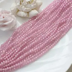 Цирконий кубический (фианит) граненый, розовый, 4 мм нить, К187