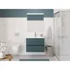 BelBagno UNO-900-2C-SO-AO База под раковину подвесная с фрезерованными ручками по всей длине фасада с двумя выкатн. ящ., Голубой Матовый, 900x455x608