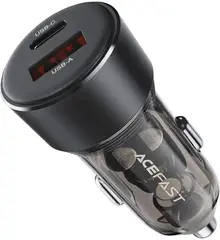 Автозарядка ACEFAST B12 60W USB-A+USB-C dual-port car charger, черный