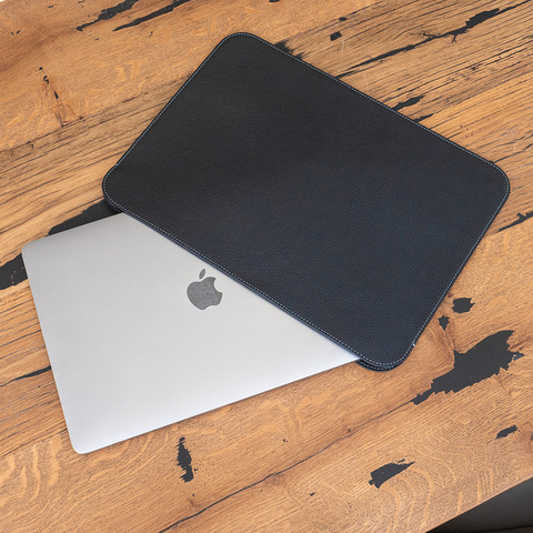Чехол для MacBook Pro 13-14-15' и документов из кожи теленка, черного цвета