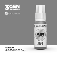 Акриловая краска AK Interactive MiG-25/MiG-31 Grey 3GEN AIR, 18мл