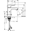 Hansgrohe Metris 31080000 Смеситель для раковины однорычажный с донным клапаном