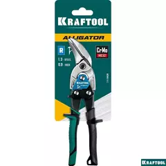KRAFTOOL Alligator, 250 мм, правые усиленные ножницы по металлу с выносом (2328-OR)