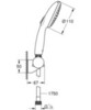 GROHE Tempesta 2760130E Набор с регулируемым держателем для душа, лейка 2 режима, 5,7 л/мин, шланг Relexaflex 1750 мм