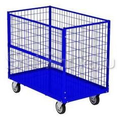 Контейнер мобильный с сетчатыми бортами КСМ 5 (700х1200) без колес