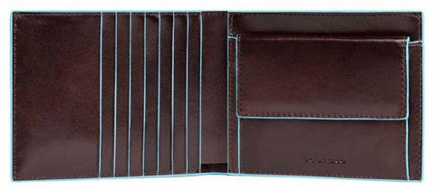 Кошелек мужской Piquadro Blue Square, коричневый, кожа натуральная (PU1239B2R/MO)