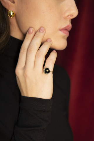 Кольцо Маанена, серебро 925, позолота 18k 7