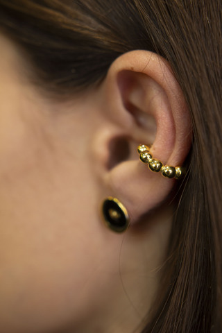Кафф Малин, серебро 925, позолота 18k — дополнительный ракурс