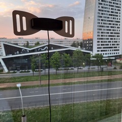 ТВ АНТЕННА КОМНАТНАЯ DVB-T2 ПАССИВНАЯ ТРИАДА-3104 БАБОЧКА СЕРАЯ С КАБЕЛЕМ 2 МЕТРА