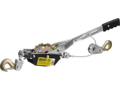 STAYER MAXPull, 1.5 т, 2.4 м, ручная рычажная лебедка (4310-1.5)