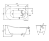 BelBagno BB06-1550 Отдельностоящая акриловая ванна, 155x76, цвет: белый