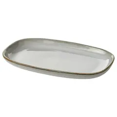 Тарелка декоративная IKEA GLADELIG (ГЛАДЕЛИГ), Серый, 20x13 см