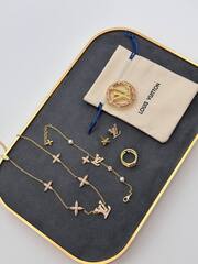 Колье LV коллекция Iconic Tresor с подвесками с розовыми цирконами