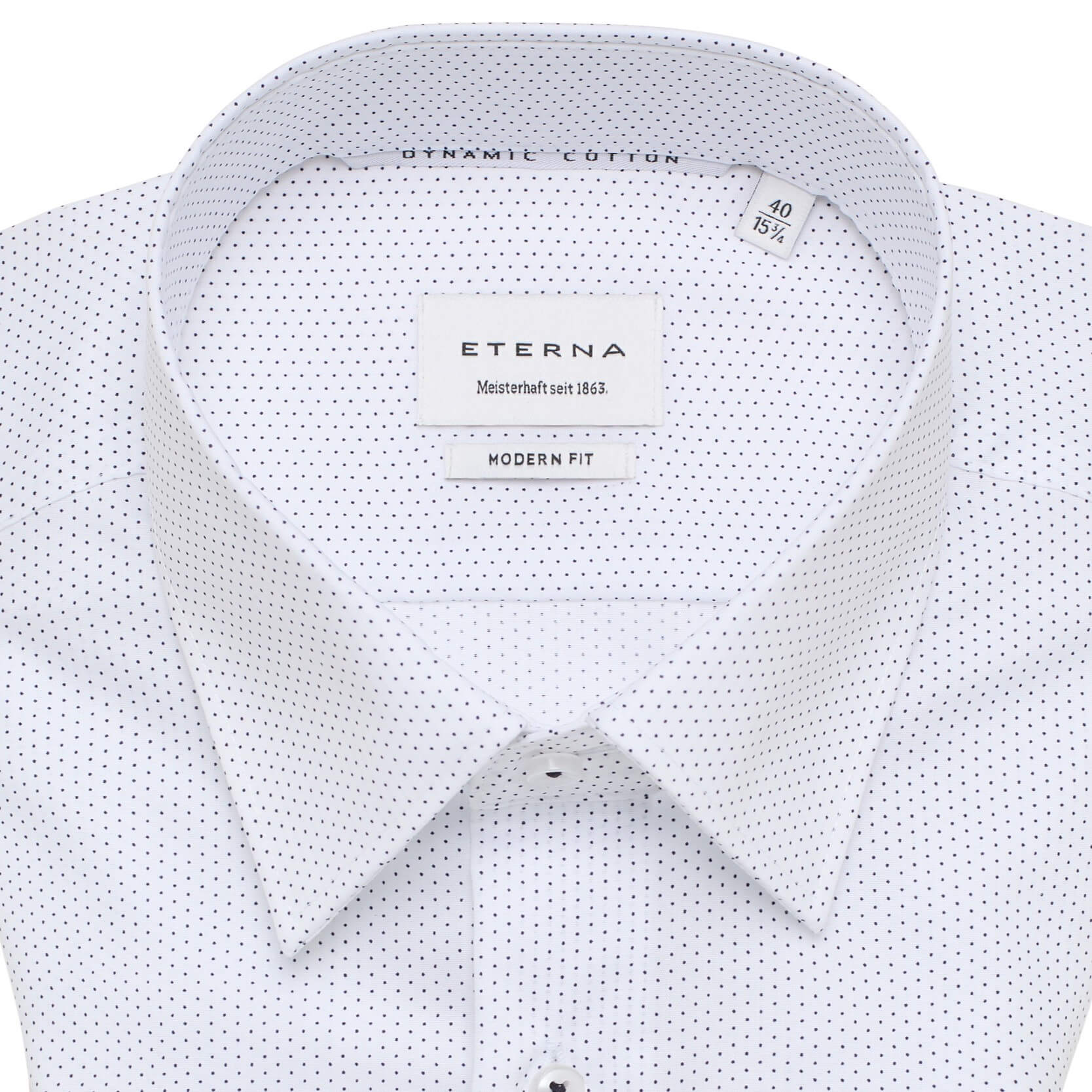 Сорочка мужская Eterna Modern Fit 1392-X181-18 белая в точечки