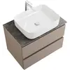 BelBagno KRAFT-600-2C-SO-СO База под раковину подвесная с фрезерованными ручками по всей длине фасада с двумя выкатн. ящ., Бежевый Мат., 600x455x500
