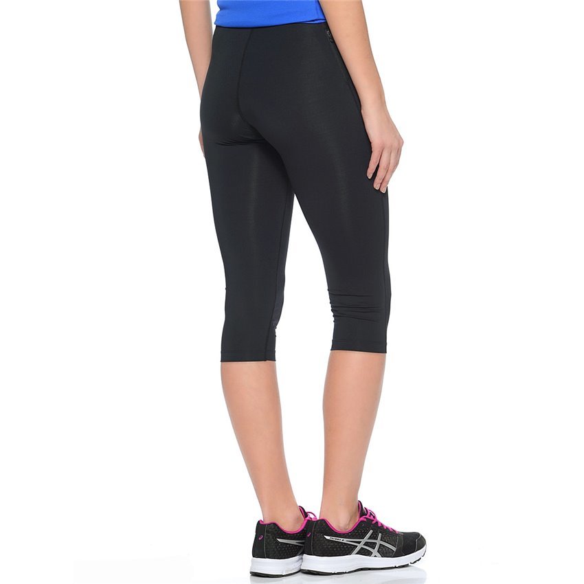 ASICS STRIPE 3/4 женские тайтсы капри синий принт - 2