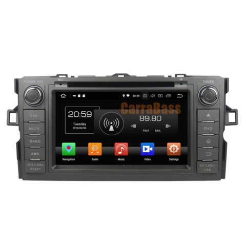 Штатная магнитола Toyota Auris 2007-2012 Android 10 4/64GB IPS DSP модель KD-7404PX5