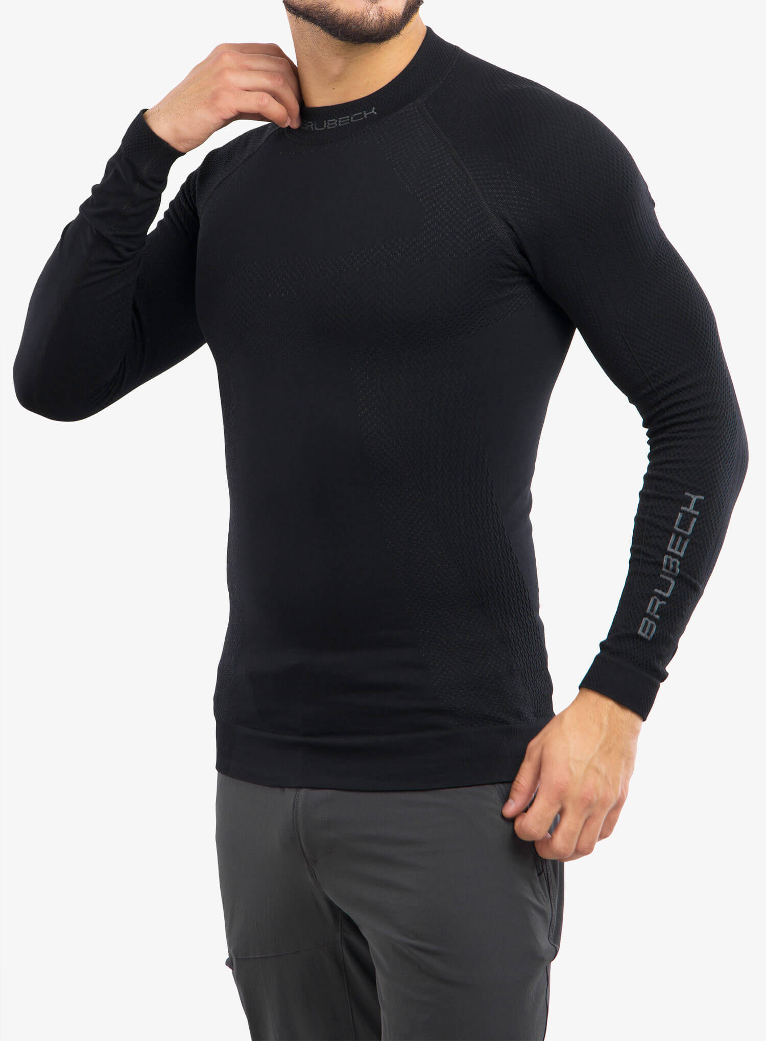 Мужское теплое термобелье лонгслив Brubeck Extreme Thermo black - 5