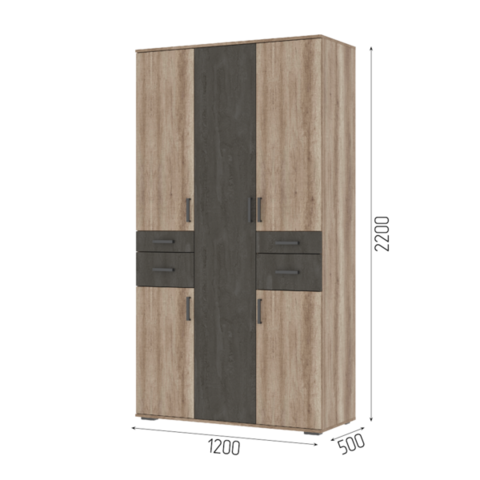 шкаф 3-х ств. НЕЛЬСОН-2 (ШК-02) 1,2 м