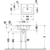 Duravit ME by Starck 2336530000 Раковина накладная 530х430мм с переливом, с 1 отв под смес, цвет: белый