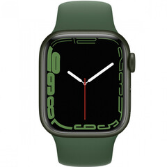 Apple Watch Series 7GPS, 45 mm Green Aluminium Case with Clover Sport Band - Regular (MKN73GK/A)