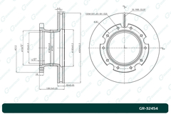 Диск тормозной вентилируемый G-brake  GR-32454