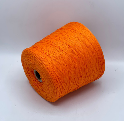 Бобинная пряжа,Cotton combed, 318м(смотка в 8 нитей). 100%Хлопок, Ярко-оранжевый(329), 41430