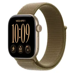Умные часы Apple Watch Series 12 GPS, 42mm, Light Gold Aluminum Case with Olive Sport Loop