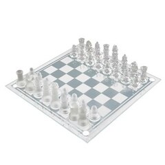 Шахматы настольные, стеклянная доска 24 × 24 см, прозрачная 522818