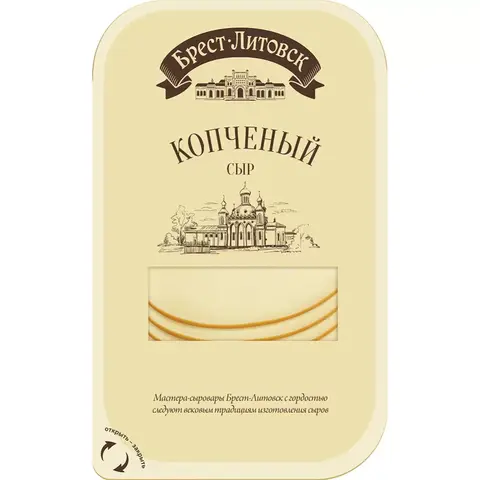 Сыр плавленый Брест-Литовск копченый 40% 300гр