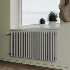 Радиатор трубчатый Guardo Torre 3D-600-24 BK-VER R7040(M) серый матовый