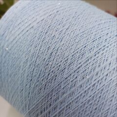 Cotton Sequin One 100% хлопок, пайетка 1мм 1000м/100гр 006 голубой + серебро