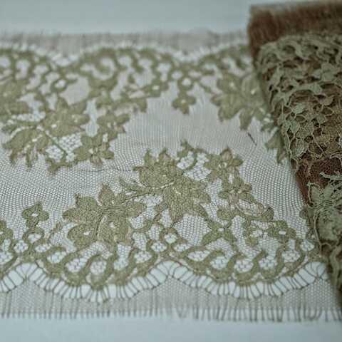 Кружево SH Chantilly Cotton Or Kaki 760120-G