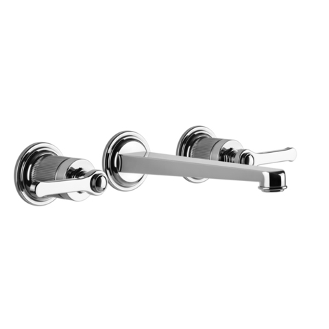 Gessi Venti20 65091#031 Смеситель для раковины настенный, встраиваемый, двухвентильный, излив 201 мм., внешняя часть, цвет хром