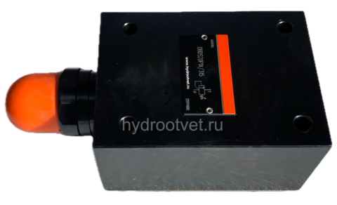 Фото DBDS10P1X/100 - Предохранительный клапан прямого управления Ду10, давление регулировки до 100 бар, тип монтажа - на плиту, элемент регулировки S = винт