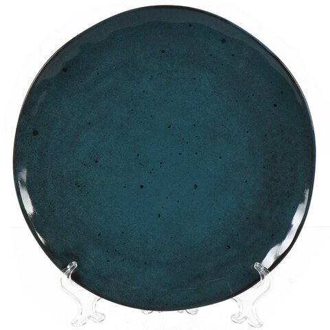 Тарелка обеденная Domenik Stone Turquoise 26 см - Синий - купить