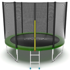 EVO JUMP External 10ft (Green) Батут с внешней сеткой и лестницей, диаметр 10ft (зеленый)