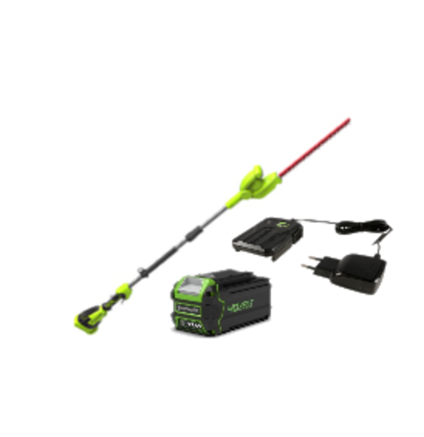 Аккумуляторный штанговый кусторез Greenworks G40PHAK2, 2300407UA,40v, 51см, c АКБ 2 А·ч и ЗУ