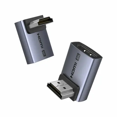 Адаптер UGREEN HD189 (85632) HDMI угловой 90 град 8K@60Hz, серый