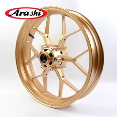 Передний колёсный диск Arashi для Honda CBR 600 RR 2013-2017 черный/золотой