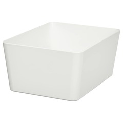 Контейнер IKEA KUGGIS (КУГГИС), Пластик, Белый, 13x18x8 см